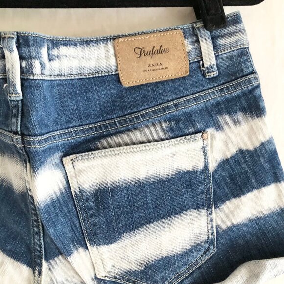 Bleach Tie Dye Denim Shorts Size 8 - Picture 4 of 6